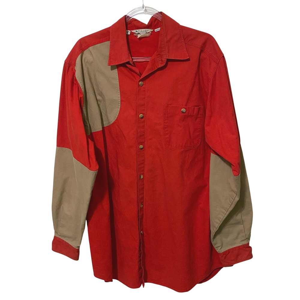 Vtg 80s 90s Columbia Sportswear XL Shooting Shirt Radial Sleeve Hunting Outdoor